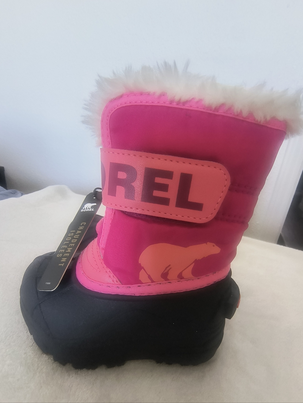 Sorel Toddler Kids Commander Snow Fur Boots New NWT No Box Size 5